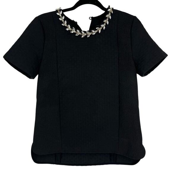 Romeo & Juliet Couture Tops - Just in 💫|  Romeo & Juliet Couture Silver Embellishment Quilted Black Top sz M